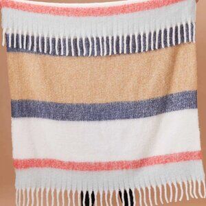 RockFlowerPaper - Navy Tan Cuddle Throw Blanket